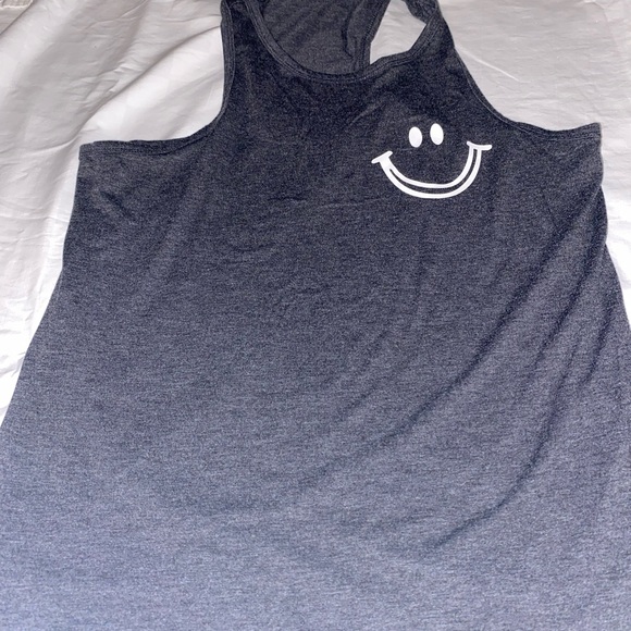 Dark Gray Tank Top with Smiley Face Set of 2 Tanks - Picture 1 of 6